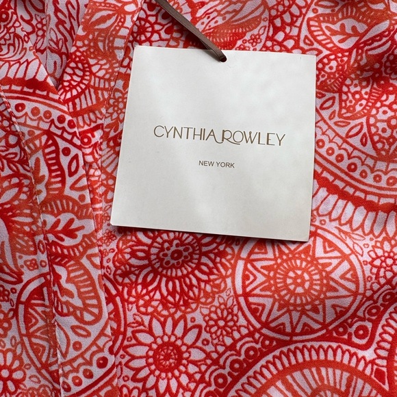 Cynthia Rowley Pink Sleeveless Tank Top with Intricate Patterns - Picture 3 of 5